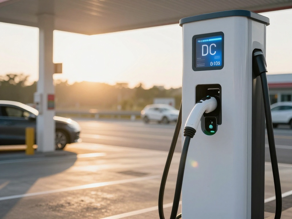 EV dashboard touchscreen showing battery charge limit set to 80 percent