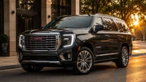 2025 GMC Yukon full-size SUV front three-quarter exterior view