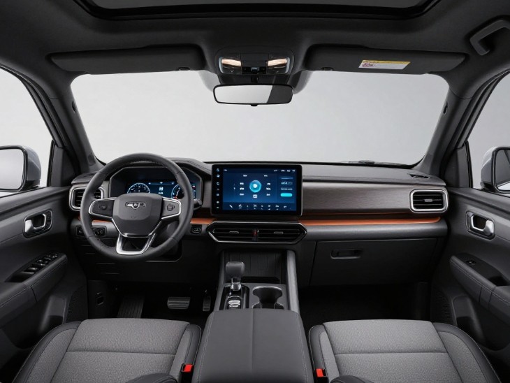 Ford Maverick Hybrid interior dashboard with 13.2-inch touchscreen