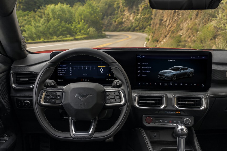 Ford Mustang EcoBoost 2026 digital cockpit and infotainment screen