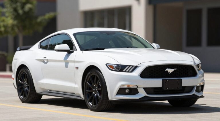 Ford Mustang EcoBoost parked showing front fascia
