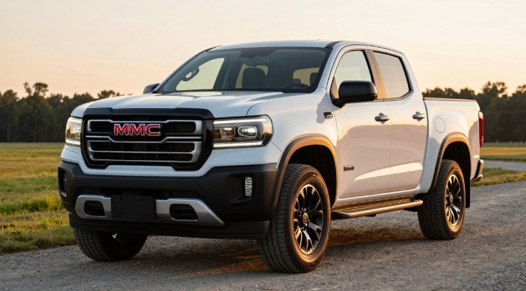GMC Canyon midsize pickup truck parked outdoors