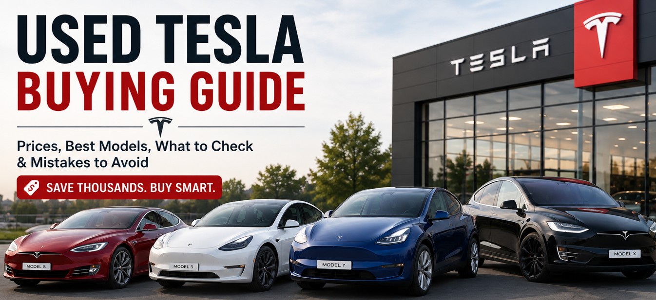 Used Tesla for sale price comparison chart for Model 3, Y, S, and X