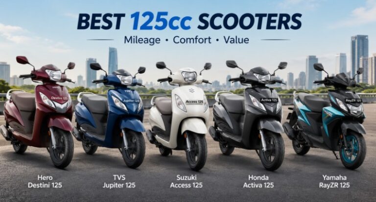Best 125cc scooters comparison 2026 — Activa, Jupiter, Access, RayZR, Destini